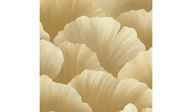 Grandeco Boutique Coral Petal Embossed Wallpaper - Gold
