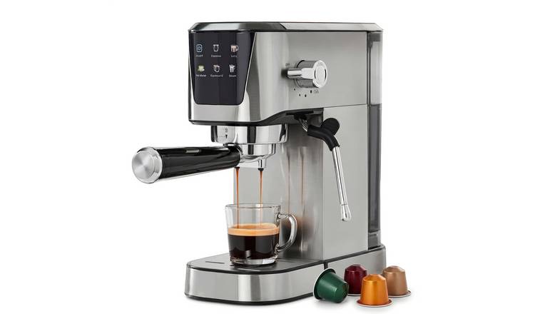 Quest Espresso Coffee Machine with 20 Bar Pressure - Stainless Steel