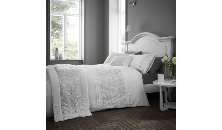 Portfolio Home Rouen White Duvet Cover Set - Double