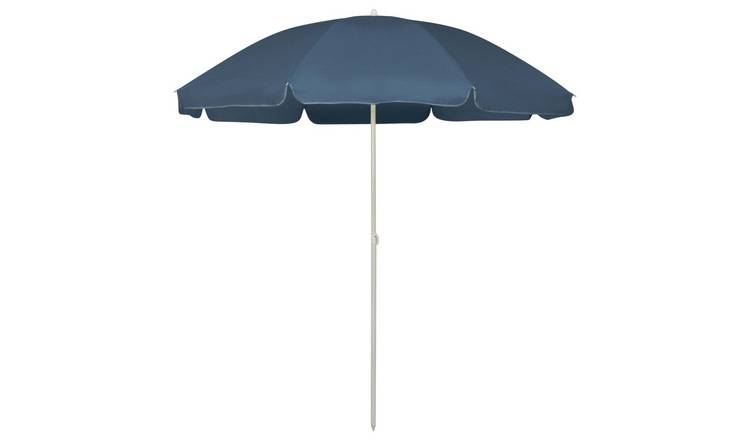 Walplus Polyester Tiltable Beach Parasol - Blue - dia 240 cm