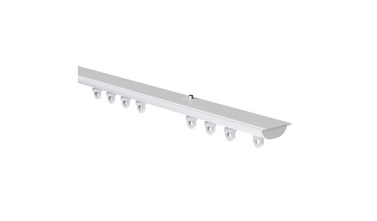 New Edge Blinds White Hidden Ceiling Fix Aluminium Curtain Hanging Track - 360cm