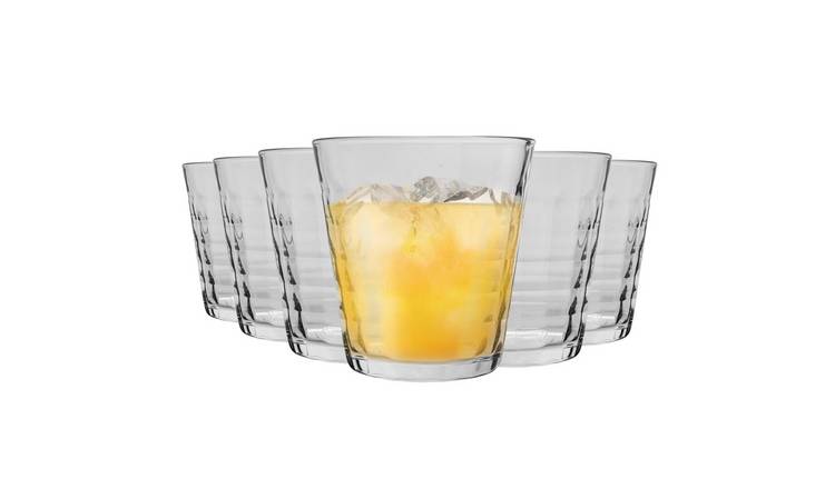 Duralex Prisme 275ml Drinking Glass Tumblers Pack of 6 - Clear