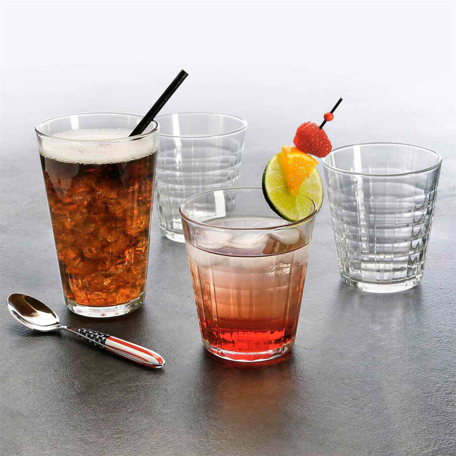Duralex Prisme 275ml Drinking Glass Tumblers Pack of 6 - Clear - Image 5