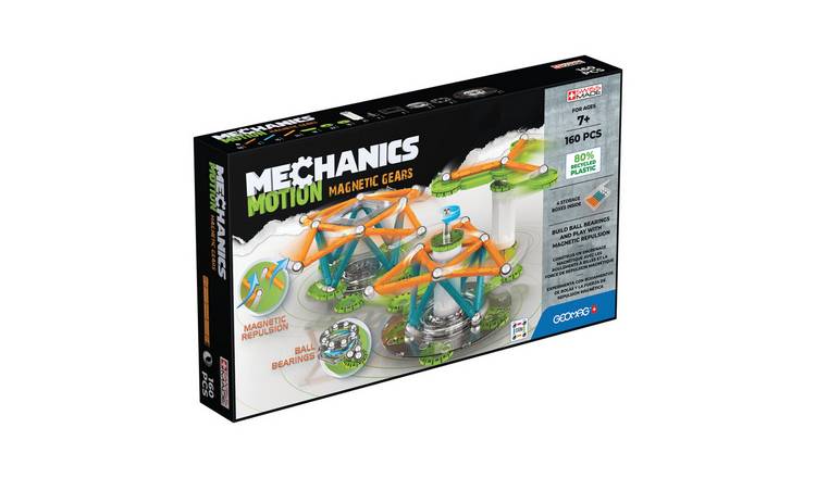 Geomag Mechanics Gravity Motion Gears 160 Piece Magnetic Set