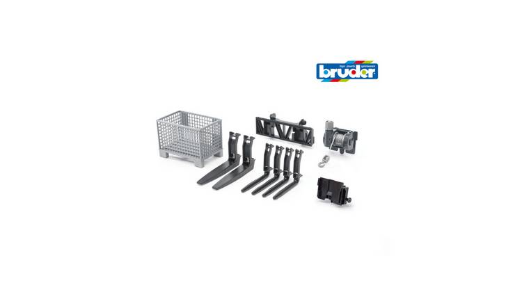 Bruder 1:16 Pallet Winch and Forks for Frontloader - Age 3+