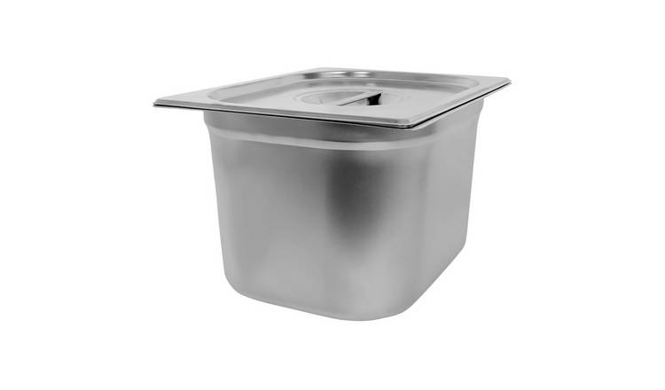 Argon Tableware Steel Gastronorm Container with Lid 1/2 - 11L
