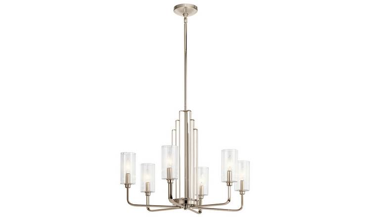 Elstead Kichler 6 Arm Pendant Light - Polished Nickel