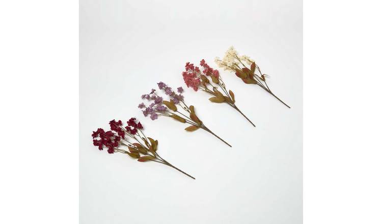 Homescapes Plastic and Wire Artificial Nemesia Flower Stems - Multicoloured