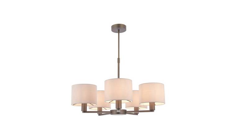 Loops Direct 57cm Diameter Steel Ceiling Pendant Light - Antique Bronze