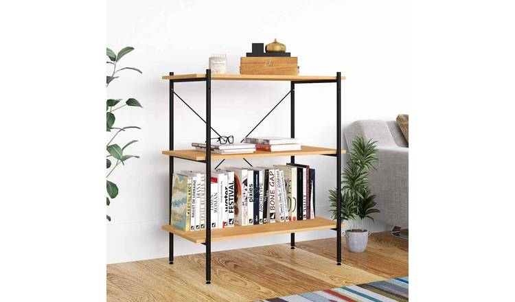 Walplus Engineered Wood Shelving Unit - Oak - 80 x 40 x 92 cm