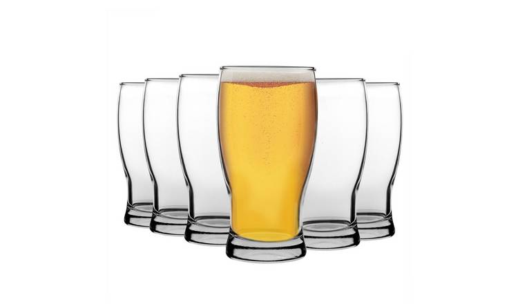 LAV Belek Classic Pint Beer Glasses - Clear - Pack of 12