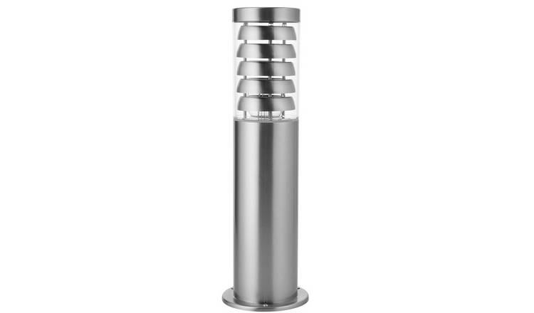 Loops Direct 14cm 9W LED Bollard Light - Brushed Stainless Steel