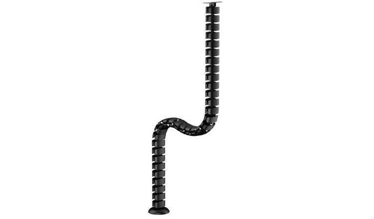 Dellonda Standing Desk Flexible Cable Management System - Black