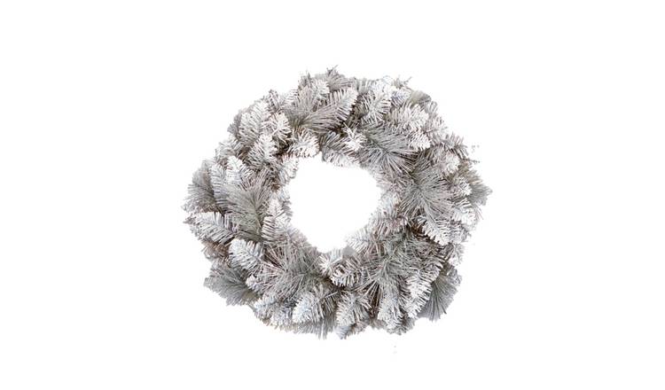 Premier Christmas Tipped Wreath - Silver