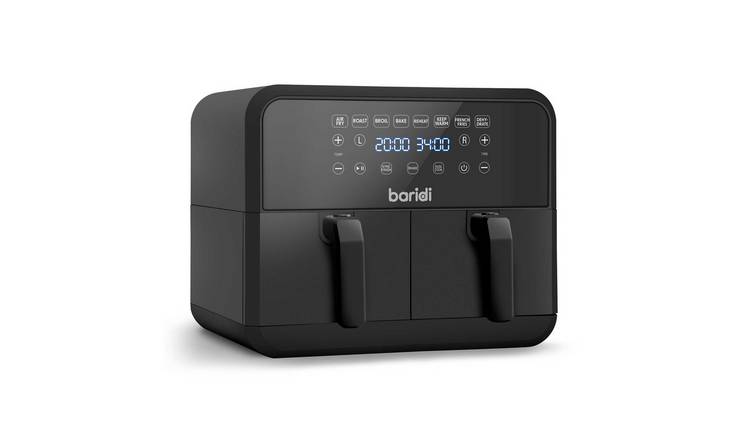 Baridi 8L Dual Zone Air Fryer - Black