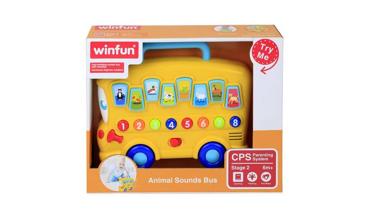 Winfun Animal Sounds Bus Pull Along Toy
