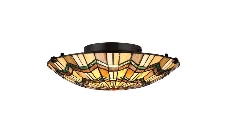 Elstead Alcott Flush Ceiling Light - Bronze