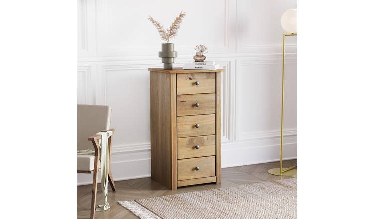 Vida Designs Panama 5 Drawer Narrow Chest