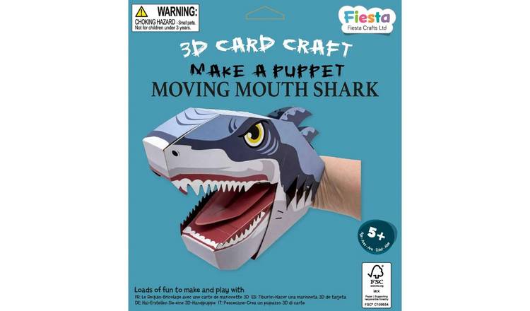 Fiesta Crafts Shark Puppet Craft Kit - 5 Years +