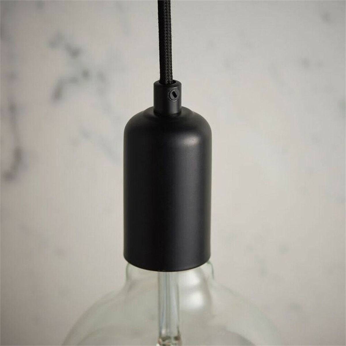 Loops Direct Steel Ceiling Pendant Light - Matt Black 60W - Image 1