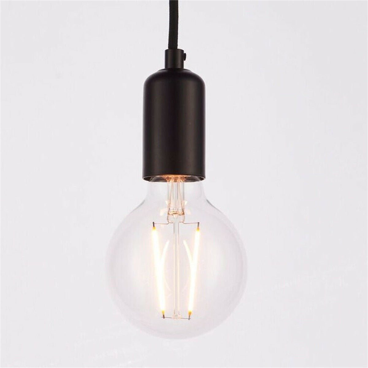 Loops Direct Steel Ceiling Pendant Light - Matt Black 60W - Image 3
