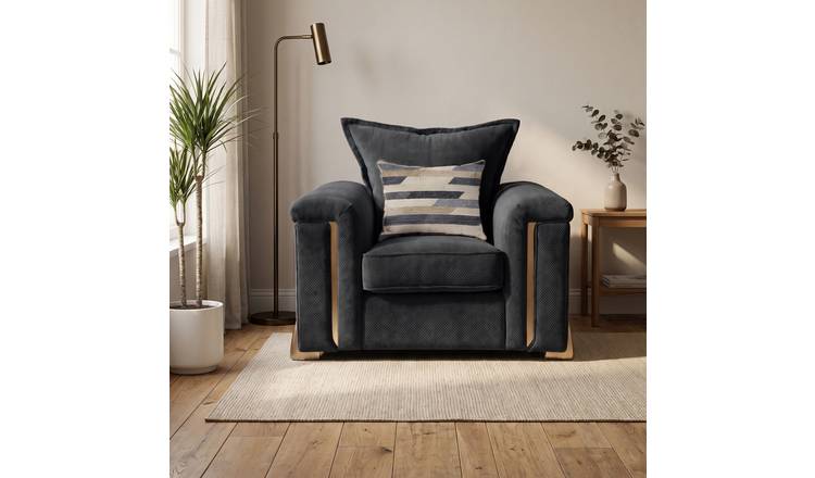 Somnior Oscar Sherpa Columbus Fabric Armchair - Pewter