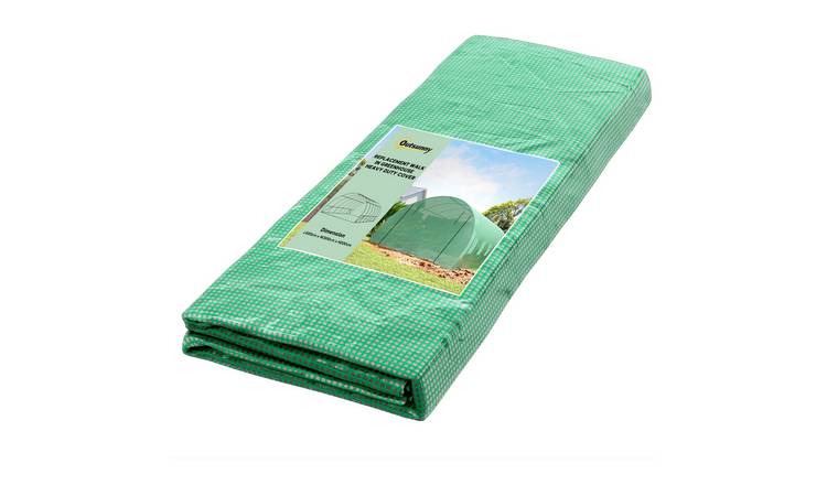 Outsunny PE Polytunnel Greenhouse Replacement Cover – Dark Green