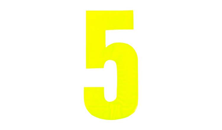Securit No 5 Hi-Vis Bin Number - Yellow
