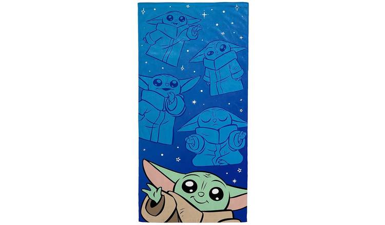 Star Wars: The Mandalorian Grogu Baby Yoda Beach Towel - Royal Blue/Green/Brown