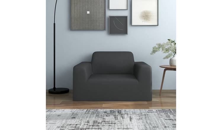 Walplus Polyester Stretch Couch Slipcover Jersey - Anthracite