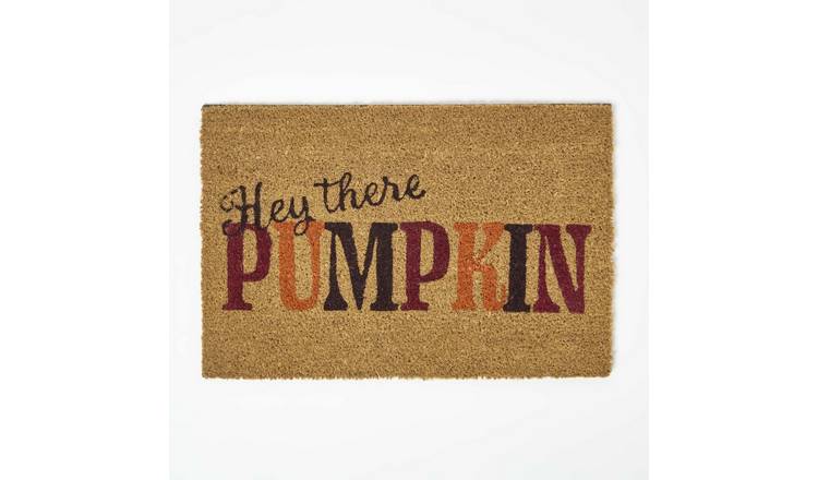 Homescapes Hey There Pumpkin Non-Slip Coir Doormat – 40 x 60 cm