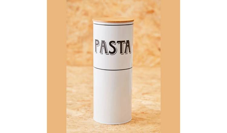 Orsina Grocer Metal Pasta Canister – White