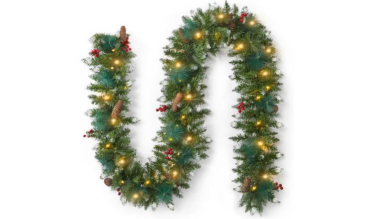 My Christmas Garland with 50 LED Lights 2.7m - Green & Blue