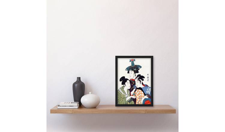 Utamaro Kitagawa Young Men In Colourful Garments Framed Art Print - A4