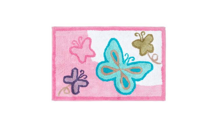 Homescapes Cotton Tufted Butterfly Children Rug