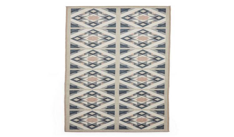 Mega Flooring Grey Modern Geometric Rug - 61 x 120cm