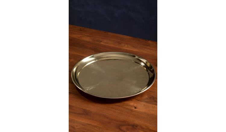 Orsina Miressa Small Serving Plate in Stainless Steel - Gold