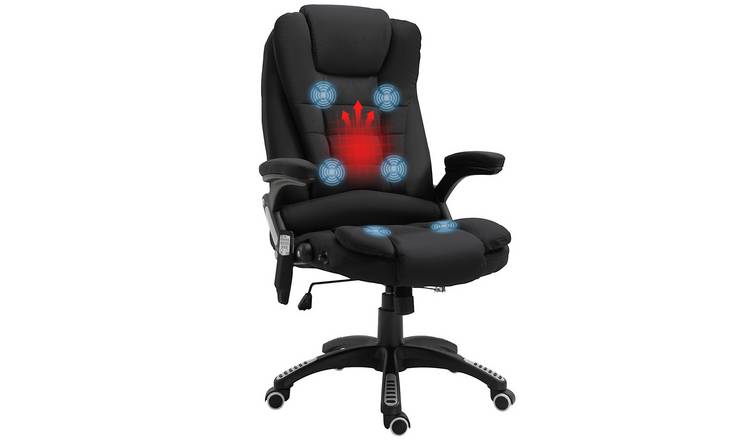 Vinsetto Linen Fabric Executive Computer Desk Chair - Black