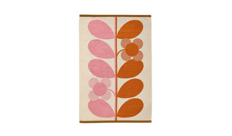 Orla Kiely Stem Bloom Duo Bath Sheet 100 x 150cm - Blush