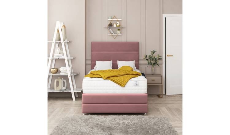 Bed Choices Valencia Small Double 4 Drawer 26" Headboard Divan Bed Set - Pink