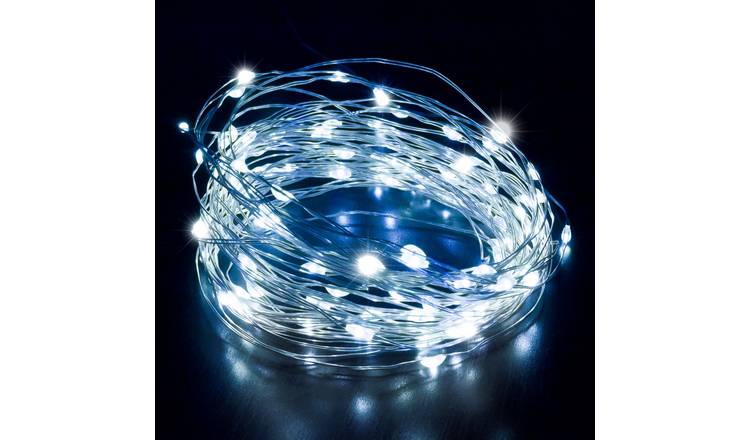Desiretech Pack of 2 50 LED Battery Operated Copper Fairy Lights - Cool White