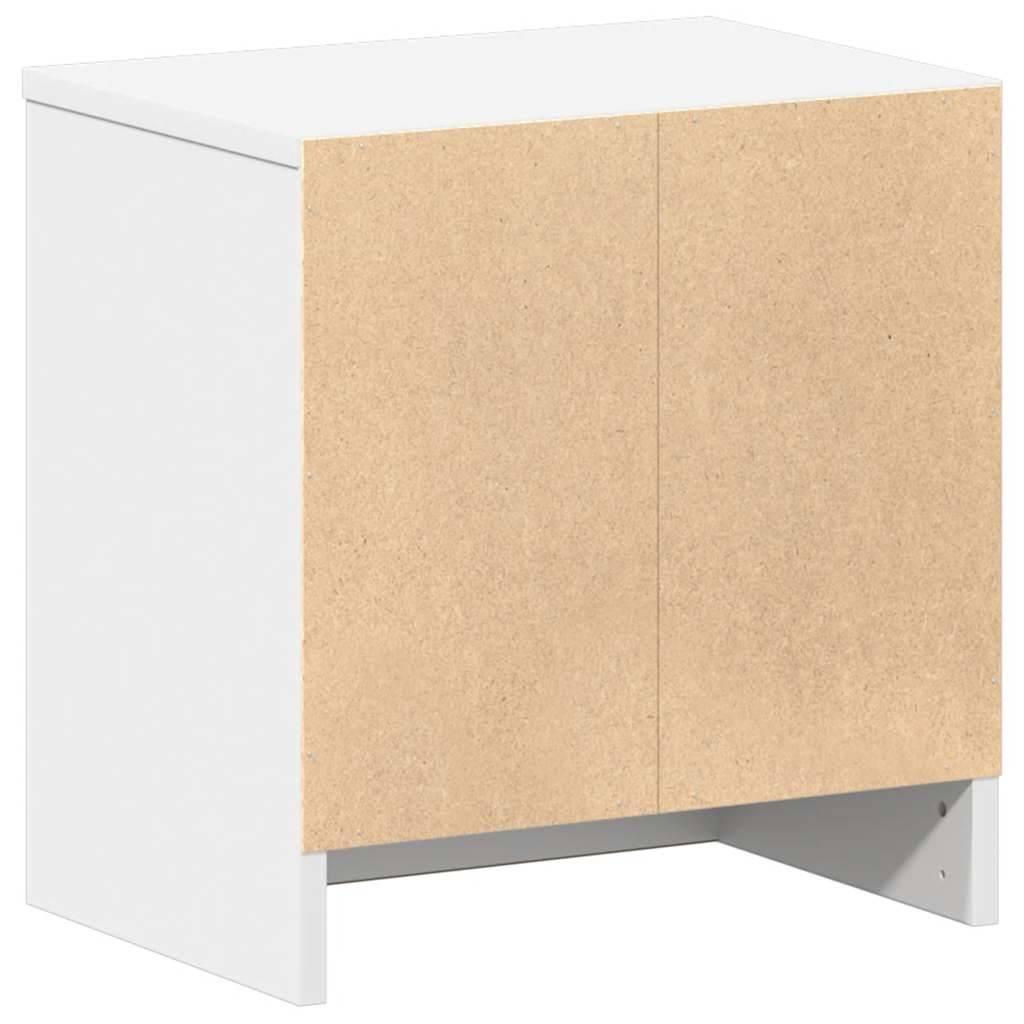 Walplus 1 Drawer Engineered Wood Bedside Cabinet - White - 39 x 28 x 41 cm - Image 7