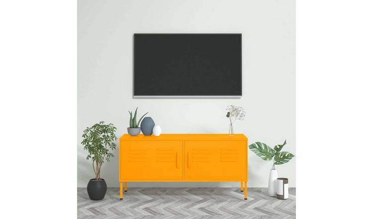 Walplus Steel 2 Doors TV Cabinet - Yellow - 105 x 35 x 50 cm