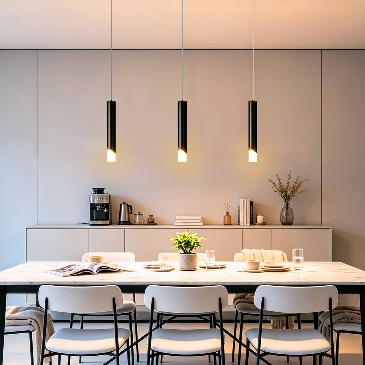 Energy Light Bulbs 3W LED Tube Ceiling Pendant Light - Black - Image 5