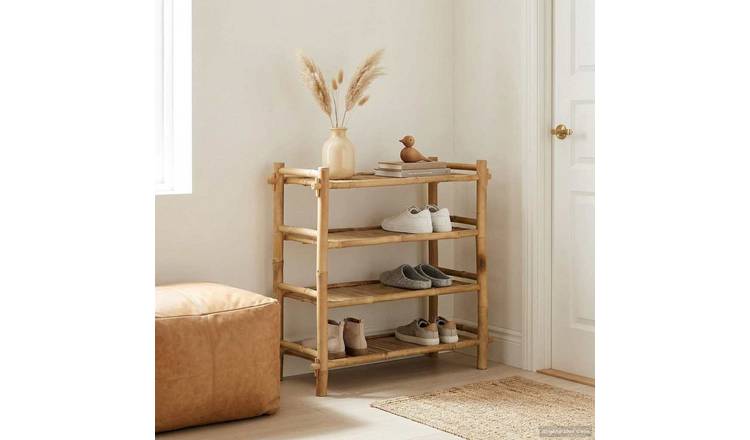 Walplus Bamboo Shoe Rack - Natural - 86 x 35 x 75 cm