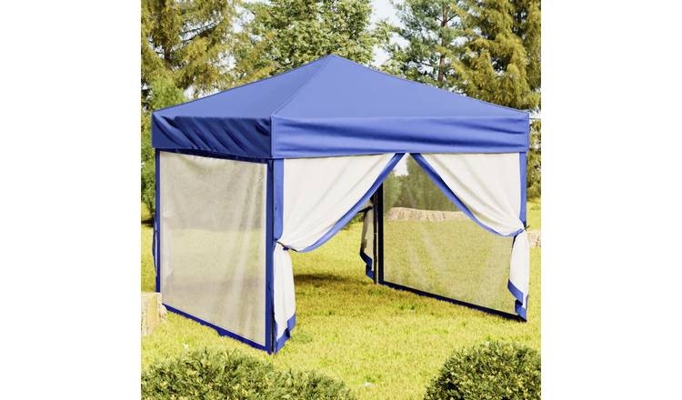 Walplus 3 x 3 m Folding Party Tent with Sidewalls - Blue