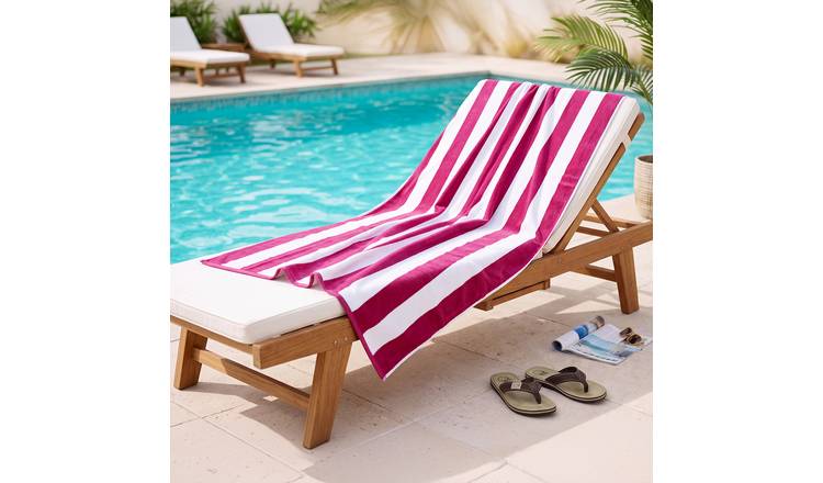 Deyongs Cabana Bay Cotton Beach Towel - Fuschia Pink