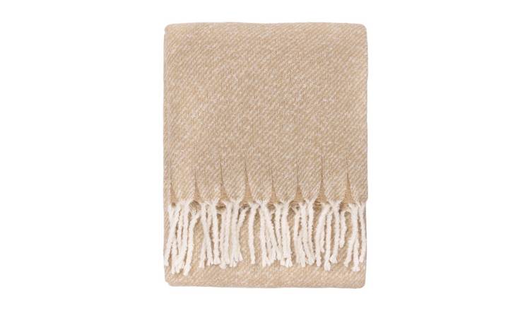 Wylder Isla Woven Tassel Natural Throw - 130cm x 180cm