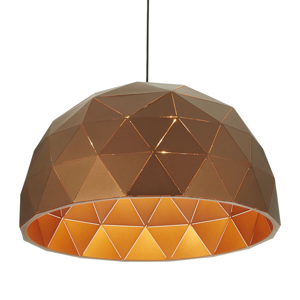 Orsina Mateo Large Metal Pendant Light - Coffee - Image 2