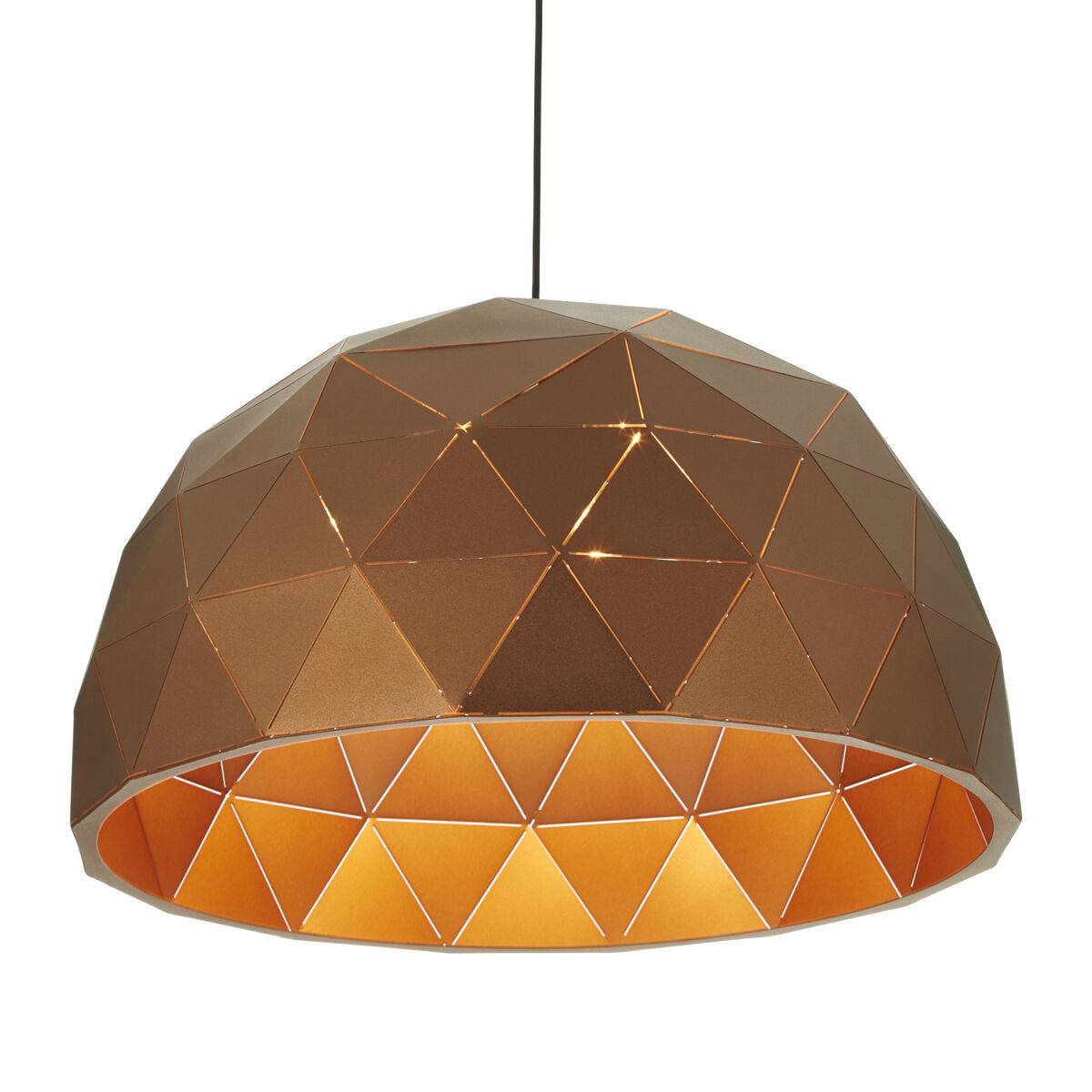 Orsina Mateo Large Metal Pendant Light - Coffee - Image 2